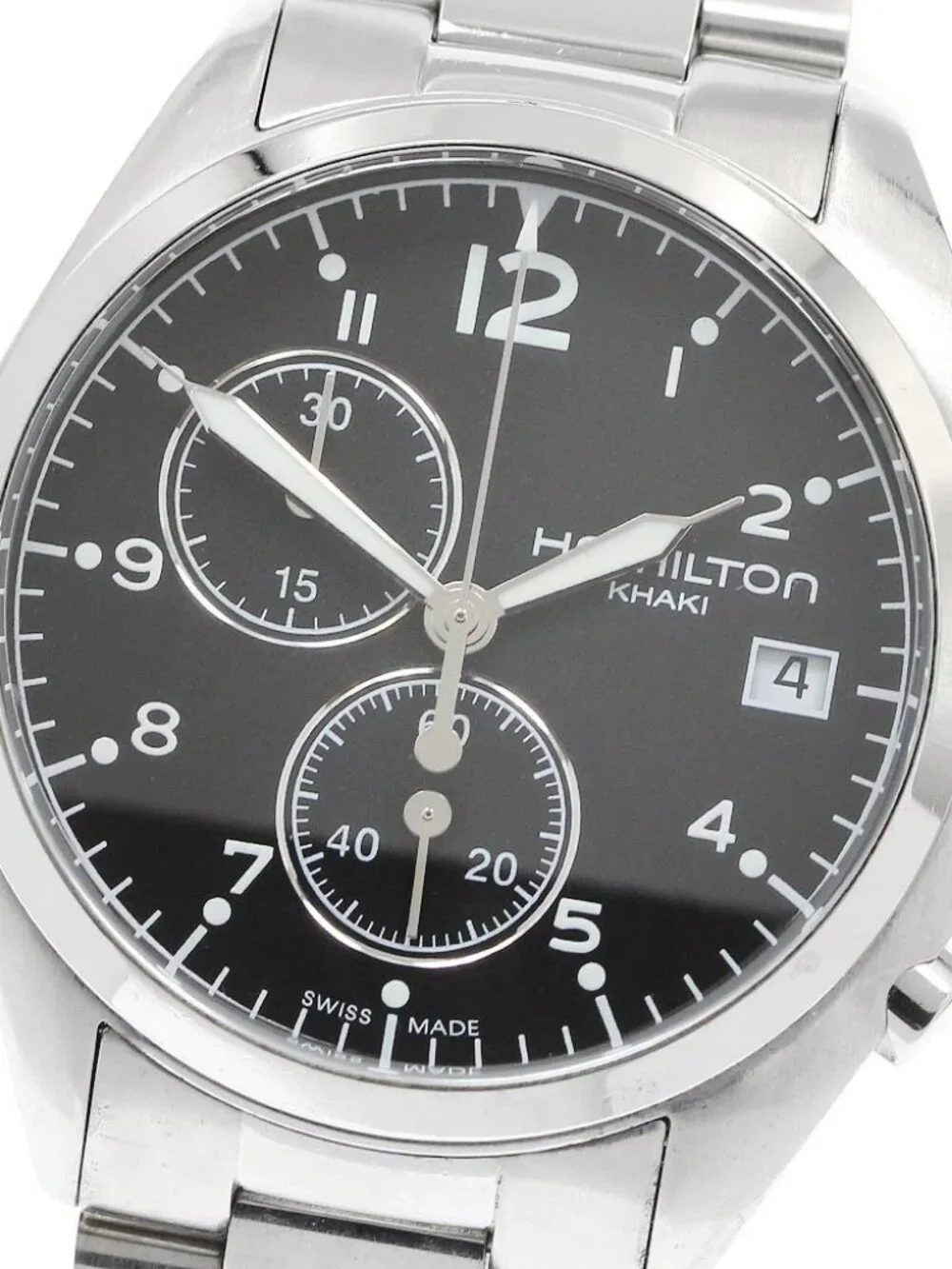 HAMILTON Khaki Aviation H765102 Chronograph black Dial Quartz Men's Watch_961147
